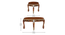 Solid Wood Coffee Table In Teak Finish (Teak Finish) by Urban Ladder - Dimension - 915195
