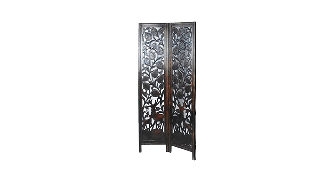 Elmer Solid Wood 4 Panel Room Divider (Brown) by Urban Ladder - - 