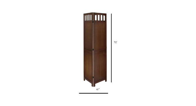 Theresa Solid Wood 4 Panel Room Divider (Brown) by Urban Ladder - - 