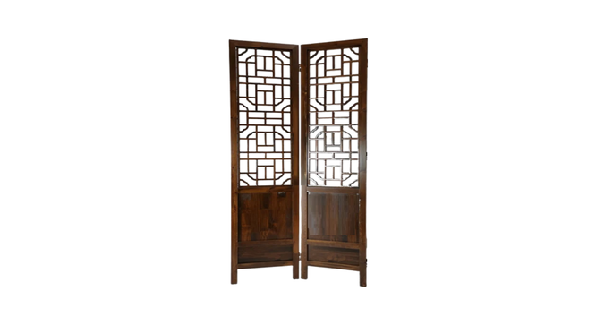 Lee Solid Wood 4 Panel Room Divider (Brown) by Urban Ladder - - 