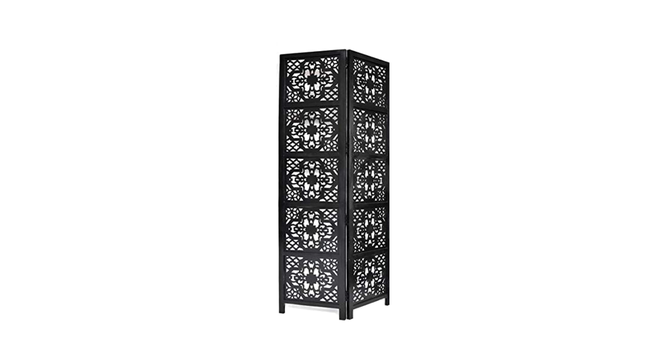 Daffy Solid Wood 4 Panel Room Divider (Brown) by Urban Ladder - - 