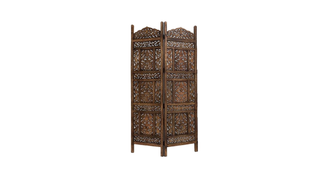 Lendall Solid Wood 4 Panel Room Divider (Brown) by Urban Ladder - - 