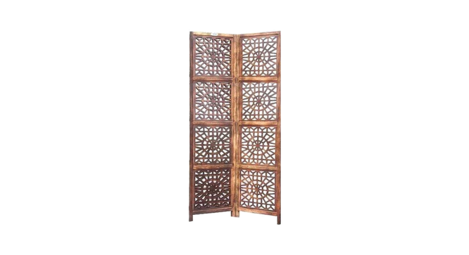 Altheda Solid Wood 4 Panel Room Divider (Brown) by Urban Ladder - - 