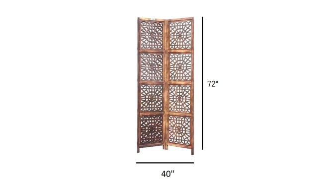 Altheda Solid Wood 4 Panel Room Divider (Brown) by Urban Ladder - - 