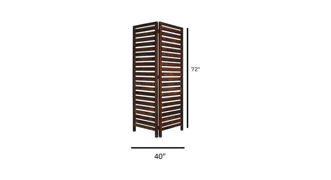 Fiorella Solid Wood 4 Panel Room Divider (Brown) by Urban Ladder - - 