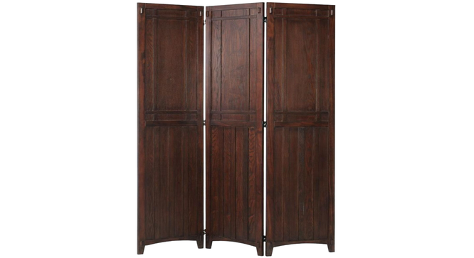 Flossy Solid Wood 4 Panel Room Divider (Brown) by Urban Ladder - - 