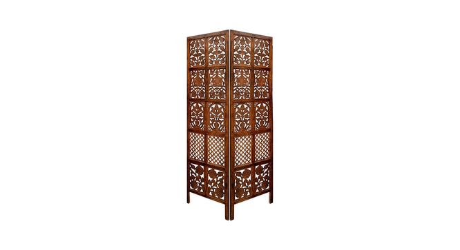 Holley Solid Wood 4 Panel Room Divider (Brown) by Urban Ladder - - 
