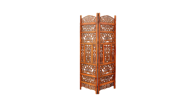 Laurentina Solid Wood 4 Panel Room Divider (Brown) by Urban Ladder - - 