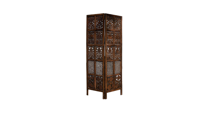 Raylen Solid Wood 4 Panel Room Divider (Brown) by Urban Ladder - - 