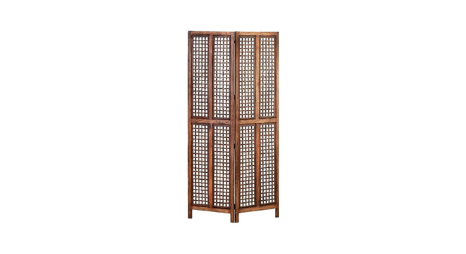 Brinlee Solid Wood 4 Panel Room Divider (Brown) by Urban Ladder - - 