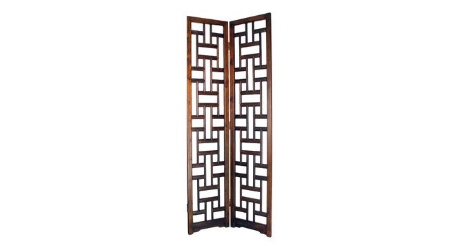 Jaida Solid Wood 4 Panel Room Divider (Brown) by Urban Ladder - - 