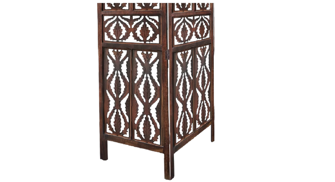 Taylin Solid Wood 4 Panel Room Divider (Brown) by Urban Ladder - - 