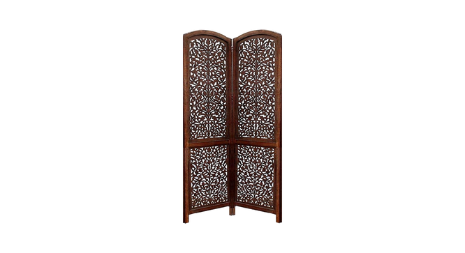 Lorree Solid Wood 4 Panel Room Divider (Brown) by Urban Ladder - - 