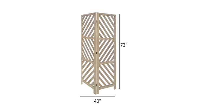 Loreene Solid Wood 4 Panel Room Divider (Brown) by Urban Ladder - - 