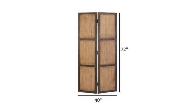Rozann Solid Wood 4 Panel Room Divider (Brown) by Urban Ladder - - 