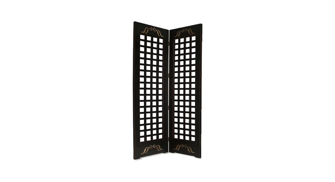 Livy Solid Wood 4 Panel Room Divider (Brown) by Urban Ladder - - 