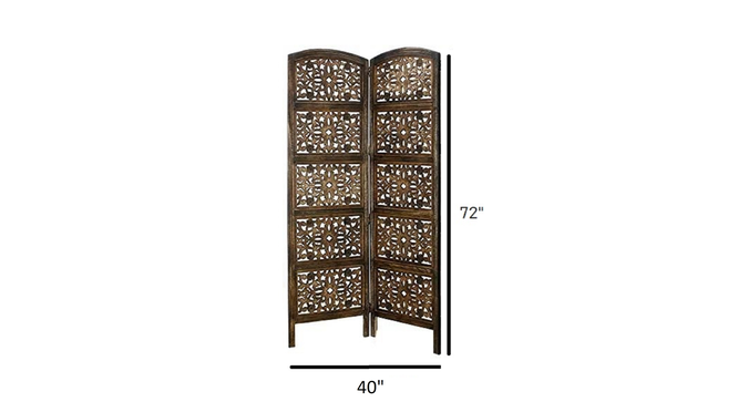 Lyndall Solid Wood 4 Panel Room Divider (Brown) by Urban Ladder - - 