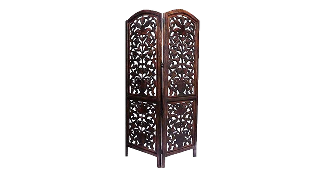 Floretta Solid Wood 4 Panel Room Divider (Brown) by Urban Ladder - - 