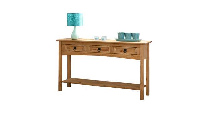 Leto Solid Wood Console Table (Brown Finish) by Urban Ladder - - 