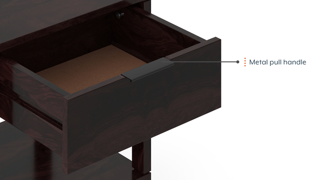 Capri Bedside Table (Mahogany Finish) by Urban Ladder - - 916159