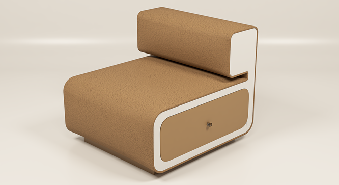 Luxe Lounge Seat (Beige & White) by Urban Ladder - - 