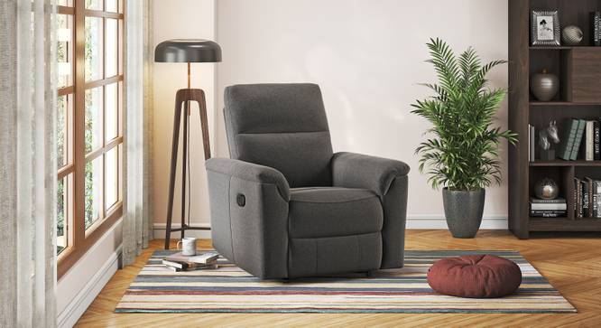 Jenson 1 Seater Fabric Recliner (One Seater, Urban Grey) by Urban Ladder - - 