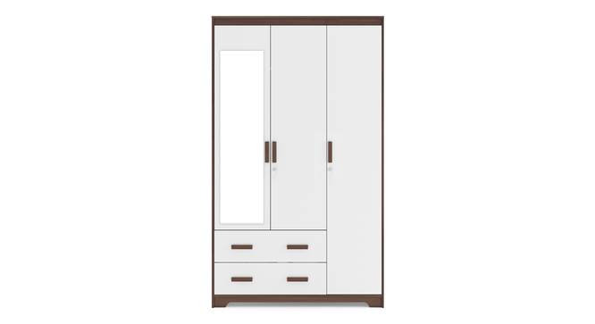 Miller 3 Door Wardrobe (Two-Tone Finish, 2 Drawer Configuration, With Mirror, With Lock) by Urban Ladder - - 916252