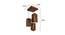 Trikona Brown Solid Wood Cluster Hanging Light (Brown) by Urban Ladder - Cross View Design 1 - 916338