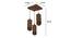 Cedar Brown Solid Wood Cluster Hanging Light (Brown) by Urban Ladder - Cross View Design 1 - 916339