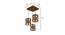 Symmetric Brown Solid Wood Cluster Hanging  Light (Brown) by Urban Ladder - Rear View Design 1 - 916377