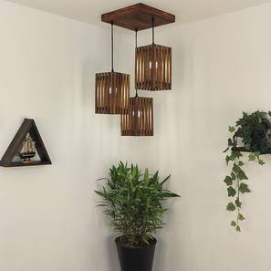Decorative Lights Design Elegant Brown Solid Wood Cluster Hanging  Light (Brown)