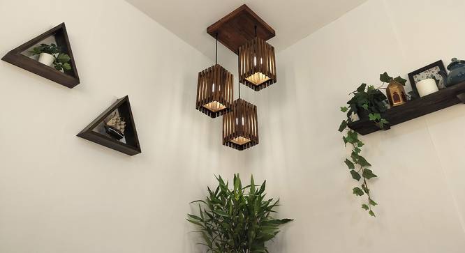 Elegant Brown Solid Wood Cluster Hanging  Light (Brown) by Urban Ladder - Rear View Design 1 - 916410