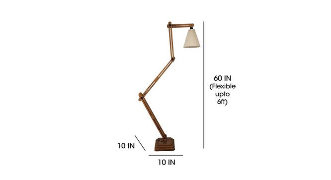 Hydra Beige Jute Floor Lamp with Beige Jute Base (Brown) by Urban Ladder - Front View Design 1 - 916492