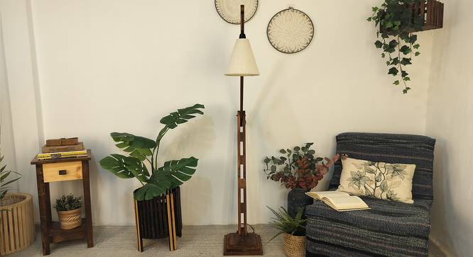 Fisher Beige Jute Floor Lamp with Beige Jute Base (Brown) by Urban Ladder - Cross View Design 1 - 916514