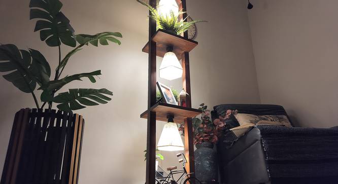 Daffodil Beige Jute Floor Lamp with Beige Jute Base (Brown) by Urban Ladder - Cross View Design 1 - 916535