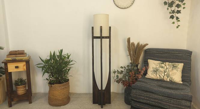 Solitaire Beige Jute Floor Lamp with Beige Jute Base (Brown) by Urban Ladder - Cross View Design 1 - 916560