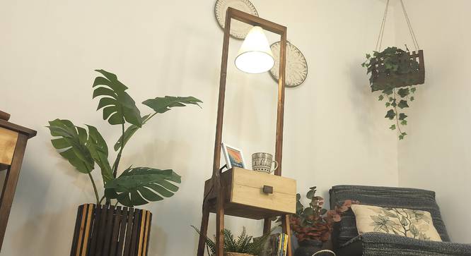 Gabrielle Beige Jute Floor Lamp with Beige Jute Base (Brown) by Urban Ladder - Cross View Design 1 - 916580