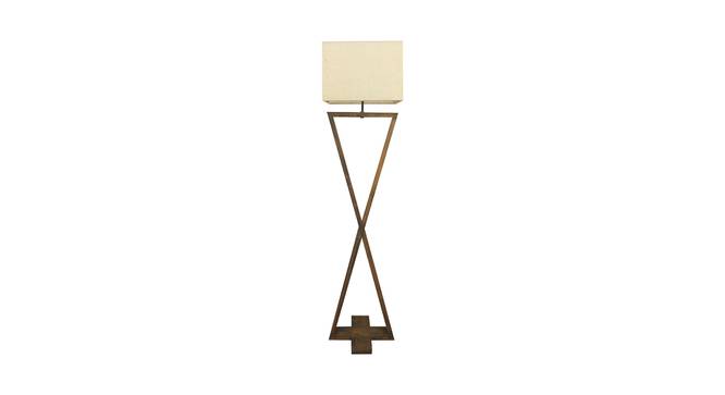 Infinity Beige Jute Floor Lamp with Beige Jute Base (Brown) by Urban Ladder - Front View Design 1 - 916581