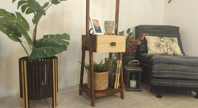 Gabrielle Beige Jute Floor Lamp with Beige Jute Base (Brown) by Urban Ladder - Front View Design 1 - 916582