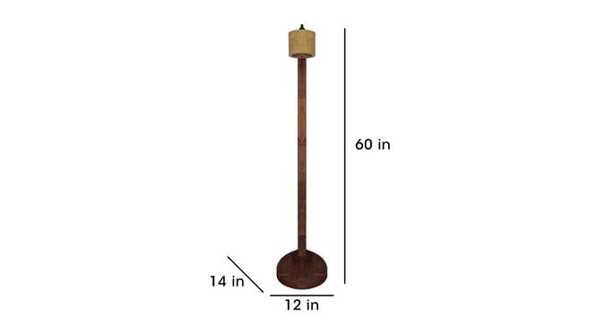 Alice Beige Jute Floor Lamp with Beige Jute Base (Brown) by Urban Ladder - Front View Design 1 - 916627