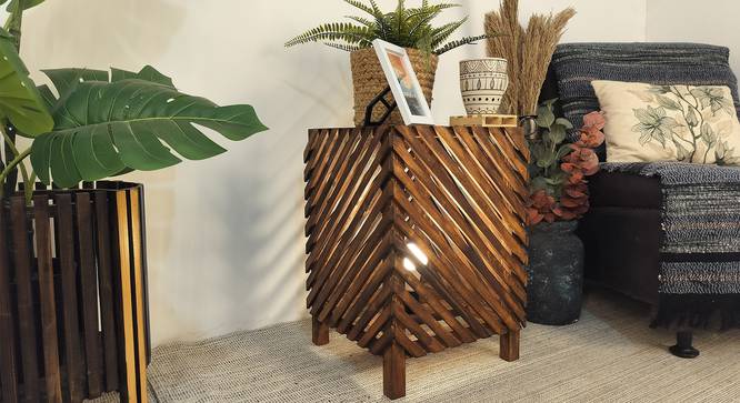 Serge Beige Jute Floor Lamp with Beige Jute Base (Brown) by Urban Ladder - Rear View Design 1 - 916682