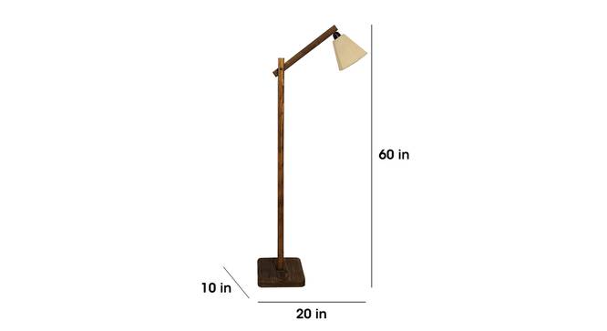 Hinge Beige Jute Floor Lamp with Beige Jute Base (Brown) by Urban Ladder - Front View Design 1 - 916744