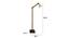 Hinge Beige Jute Floor Lamp with Beige Jute Base (Brown) by Urban Ladder - Front View Design 1 - 916744