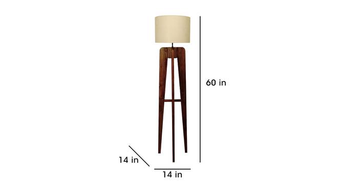 Jet Beige Jute Floor Lamp with Beige Jute Base (Brown) by Urban Ladder - Cross View Design 1 - 916774