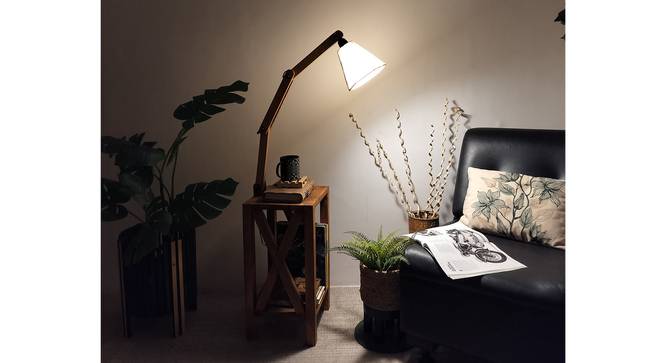 Maurice Beige Jute Floor Lamp with Beige Jute Base (Brown) by Urban Ladder - Cross View Design 1 - 916799