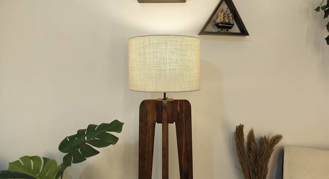 Jet Beige Jute Floor Lamp with Beige Jute Base (Brown) by Urban Ladder - Rear View Design 1 - 916806