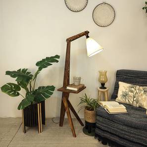Hubert Beige Jute Floor Lamp with Beige Jute Base