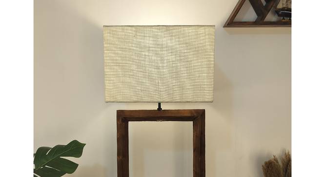 Tesseract Beige Jute Floor Lamp with Beige Jute Base (Brown) by Urban Ladder - Front View Design 1 - 916875