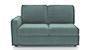 Apollo Sofa Set (Fabric Sofa Material, Regular Sofa Size, Soft Cushion Type, Sectional Sofa Type, Right Aligned 2 Seater Sofa Component, Dusty Turquoise Velvet, Regular Back Type, Regular Back Height) by Urban Ladder - - 