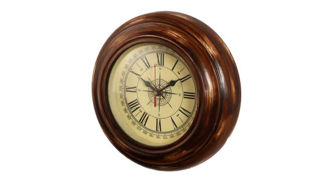9" Compass Dile Wall Clock (Brown) by Urban Ladder - - 